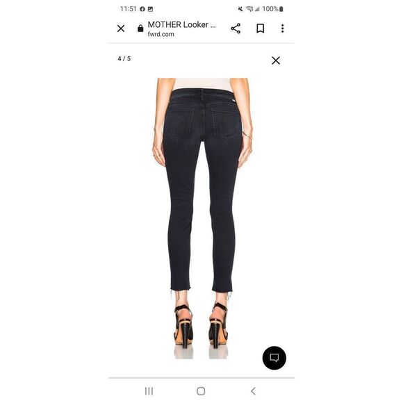Mother the  looker ankle fray slightly sinful jeans sz 25 - Picture 2 of 7